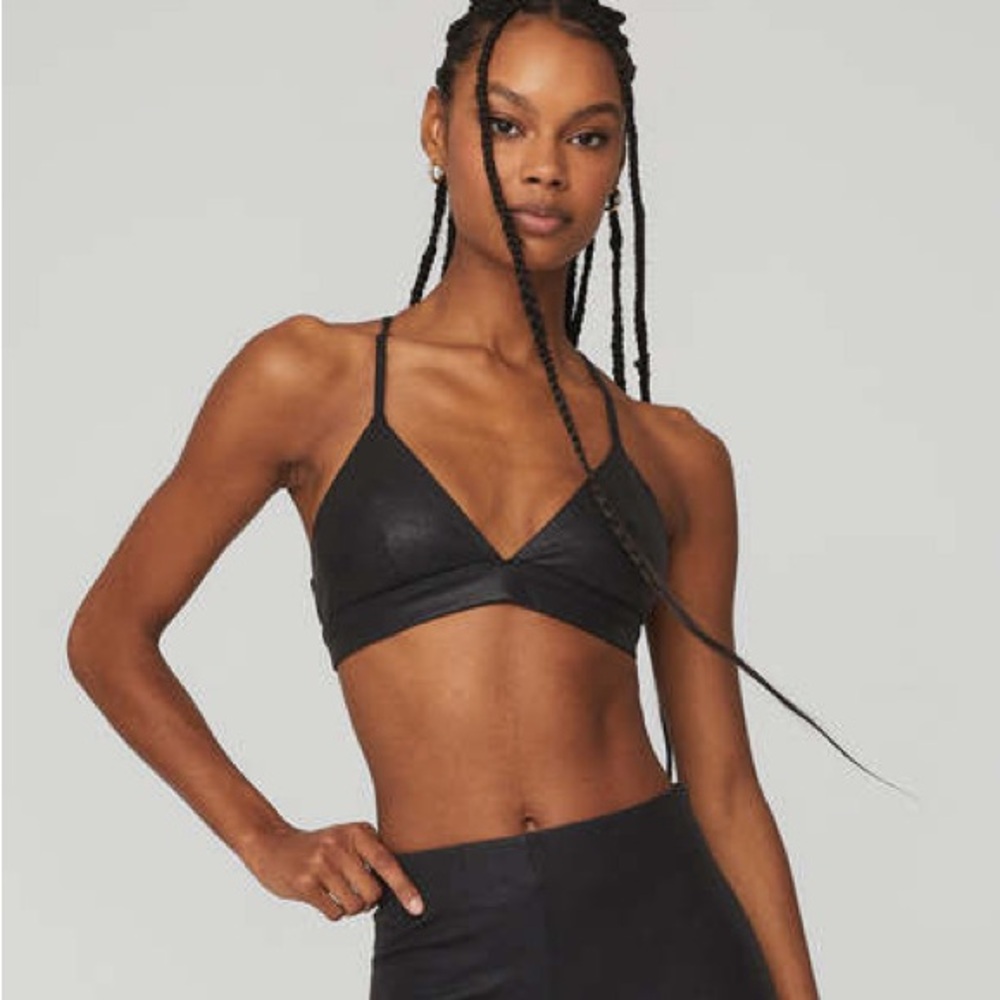 ALO Yoga Black Triangle Crop Bralette